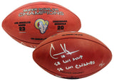 COOPER KUPP Autographed/Multi-Inscribed Los Angeles Rams SB LVI Champions Logo Wilson Duke Authentic Football FANATICS LE 10/10