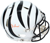 Ja'Marr Chase Autographed Cincinnati Bengals White 2022 Alternate Speed Authentic Helmet Beckett Witnessed