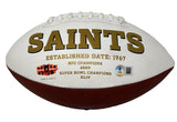 Rashid Shaheed Autographed New Orleans Saints White Panel Football Beckett Witnessed