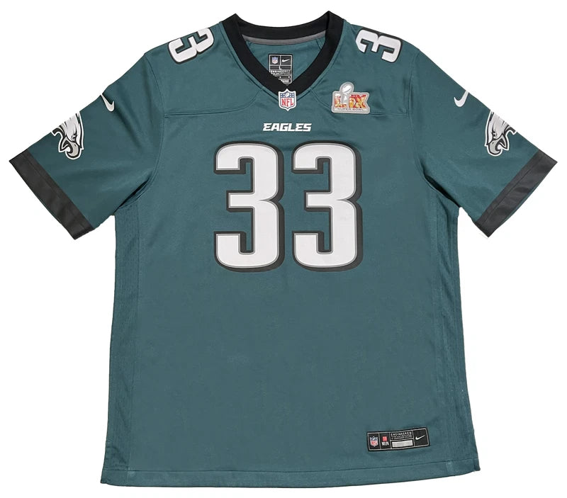 Cooper DeJean Autographed Philadelphia Eagles Midnight Green Nike Game Jersey with SB LIX Patch Fanatics