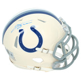 Jonathan Taylor Autographed Indianapolis Colts RETRO Speed Mini Helmet Beckett Witnessed