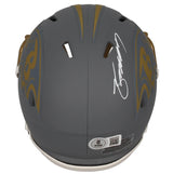 Zay Flowers Autographed Baltimore Ravens Slate Speed Mini Helmet Beckett Witnessed