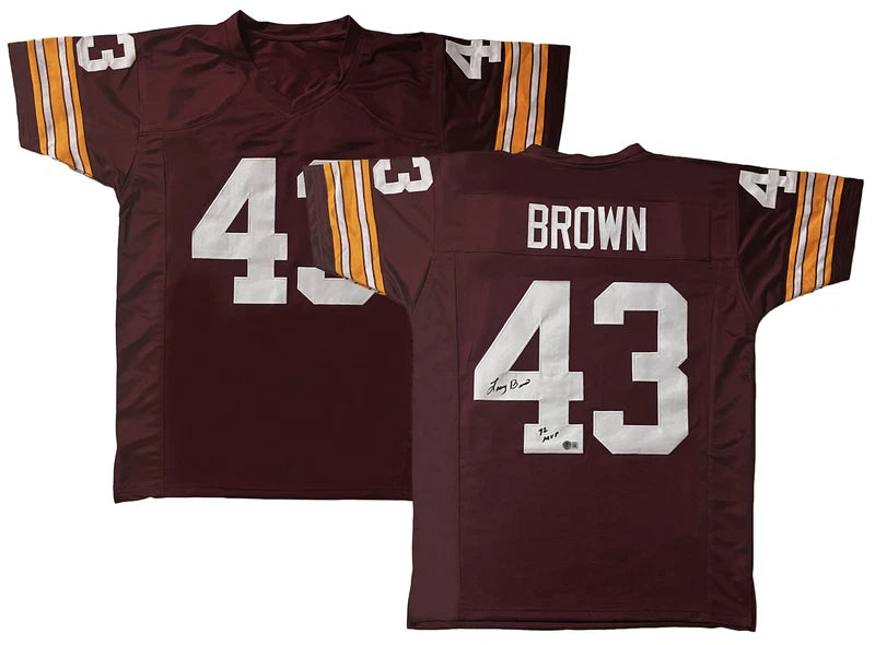 Larry Brown Autographed/Inscribed "72 MVP" #43 Burgundy Custom Jersey Beckett Witnessed
