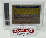 Bo Jackson Autographed Kansas City Royals 1987 Topps #170 Future Stars RC BAS 10 Auto