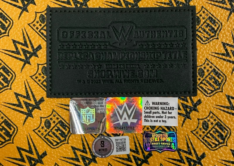 Brett Favre Autographed Green Bay Packers Green Bay Packers Championship Belt Beckett Witnessed