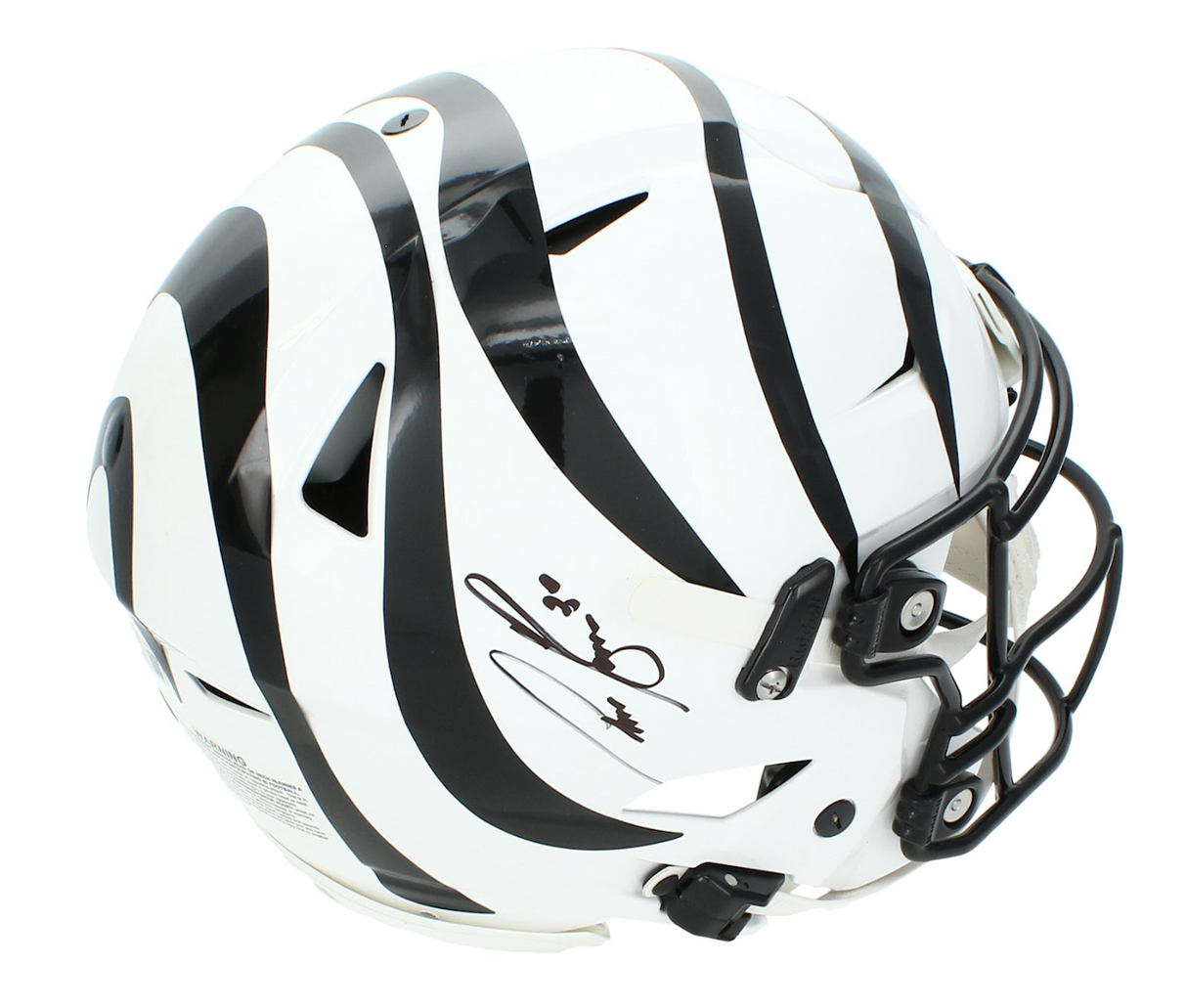Chase Brown Autographed Cincinnati Bengals 2022 White Alternate Speedflex Authentic Helmet Beckett Witnessed