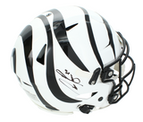 Chase Brown Autographed Cincinnati Bengals 2022 White Alternate Speedflex Authentic Helmet Beckett Witnessed