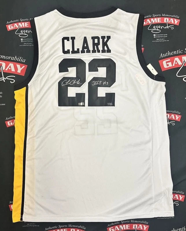 Caitlin Clark Autographed "3,668 Pts." Hawkeyes Final Four Jersey Panini LE 122