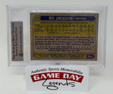 Bo Jackson Autographed Kansas City Royals 1987 Topps #170 Future Stars RC Beckett Encapsulated