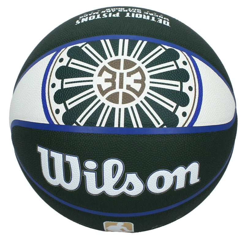 Ausar Thompson Autographed Detroit Pistons Green Wilson City Edition Collectors Basketball Panini