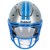 Derrick Moore Autographed Detroit Lions Speedflex Midi Helmet Beckett Witnessed