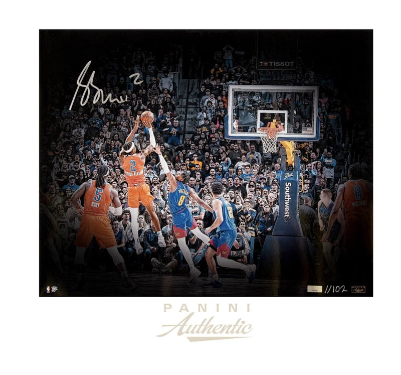 Shai Gilgeous-Alexander Autographed Oklahoma City Thunder "Elevate" 16" x 20" Photograph LE 102 Panini