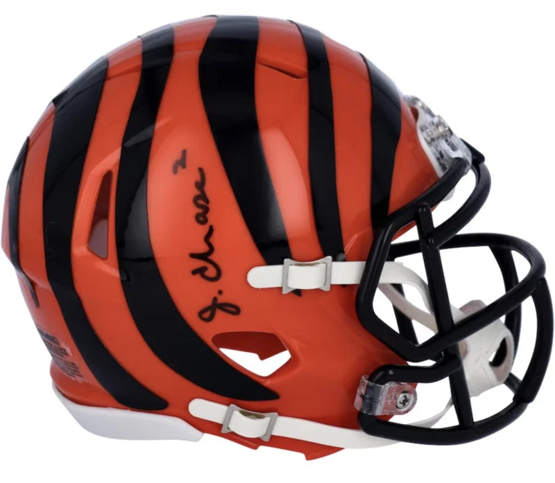 Ja'Marr Chase Autographed Cincinnati Bengals Speed Mini Helmet Fanatics