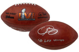 ODELL BECKHAM JR. Autographed/Inscribed "SB LVI Champs" Los Angeles Rams SB LVI Champs Logo Official Wilson Duke Football FANATICS