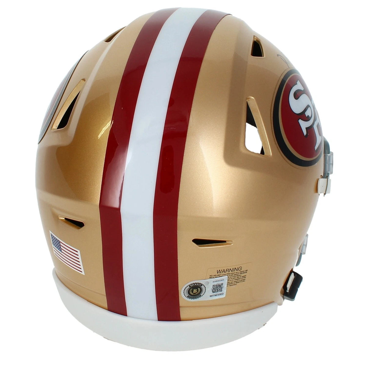 De'Zuan Stribling Autographed San Francisco 49ers Speedflex Midi Helmet Beckett Witnessed