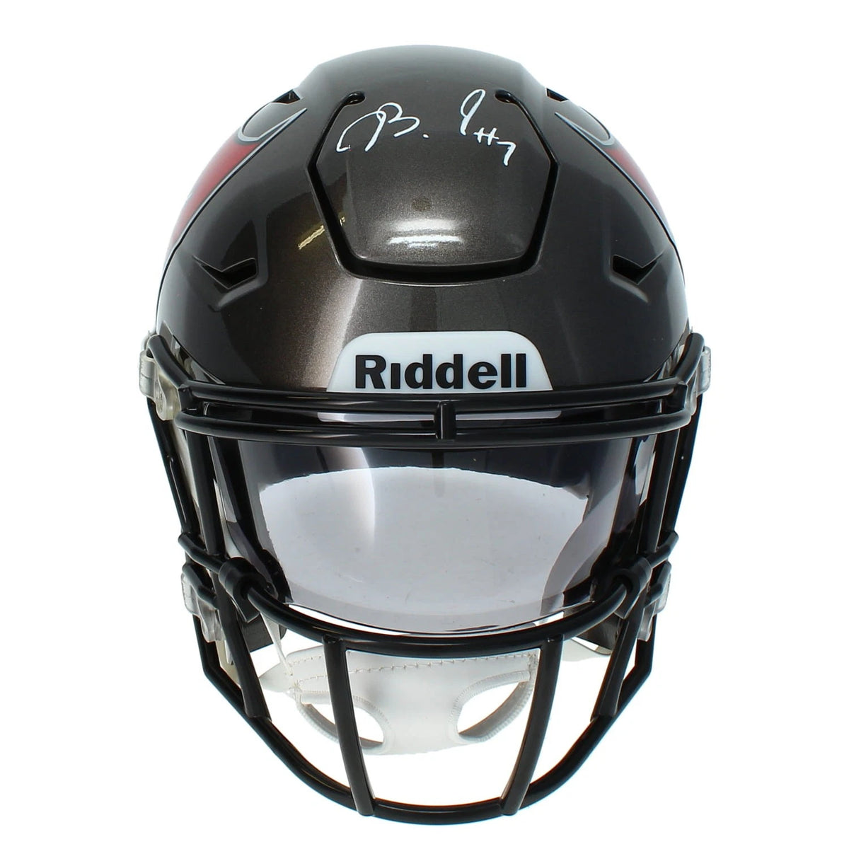 Bucky Irving Autographed (2026 Signature) Tampa Bay Buccaneers Speedflex Midi Helmet Beckett Witnessed