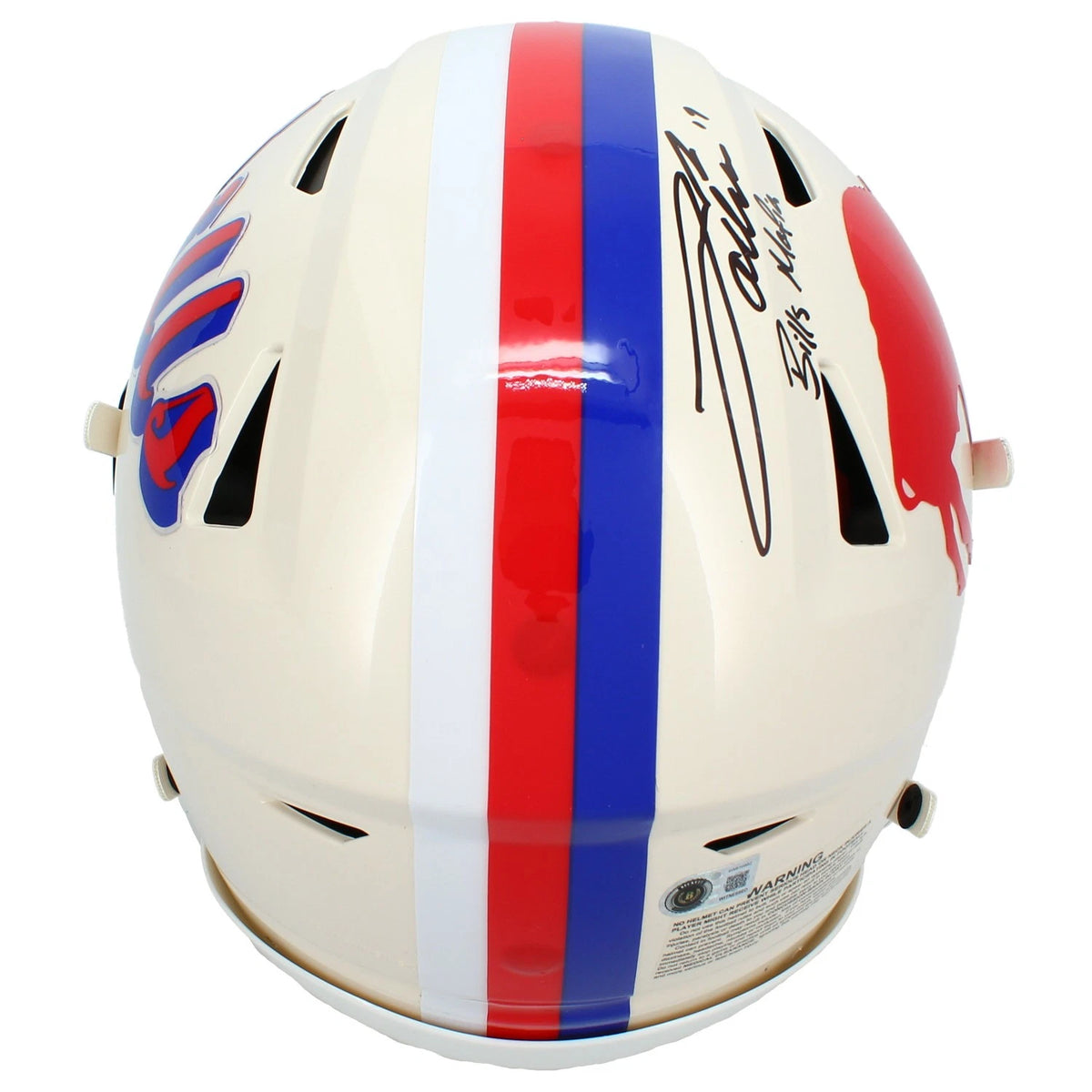 Josh Allen Autographed/Inscribed "BILLS MAFIA" Buffalo Bills RETRO Speedflex Authentic Helmet Beckett Witnessed