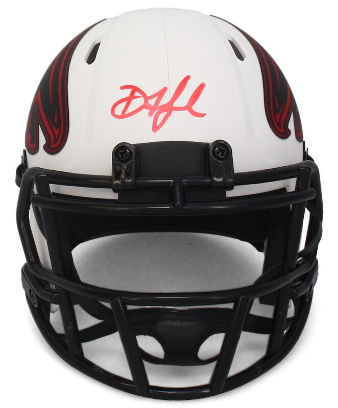 Drake London Autographed Atlanta Falcons Speed Lunar Eclipse Mini Helmet Beckett Witnessed