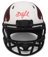Drake London Autographed Atlanta Falcons Speed Lunar Eclipse Mini Helmet Beckett Witnessed