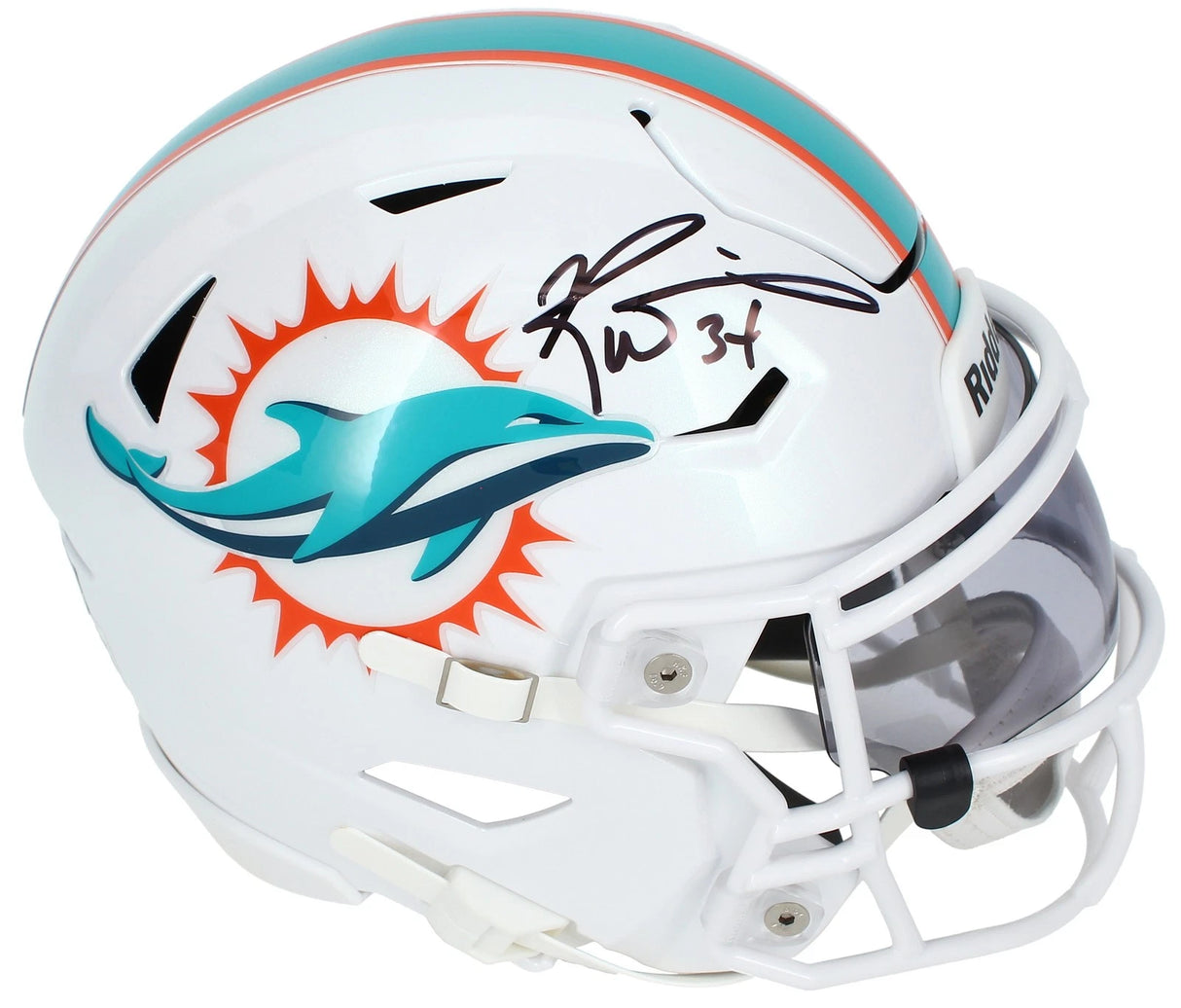 Ricky Williams Autographed Miami Dolphins Speedflex Midi Helmet Beckett Witnessed
