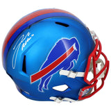 Josh Allen Autographed Buffalo Bills Custom Blaze Style Speed Full Size Helmet Beckett Witnessed