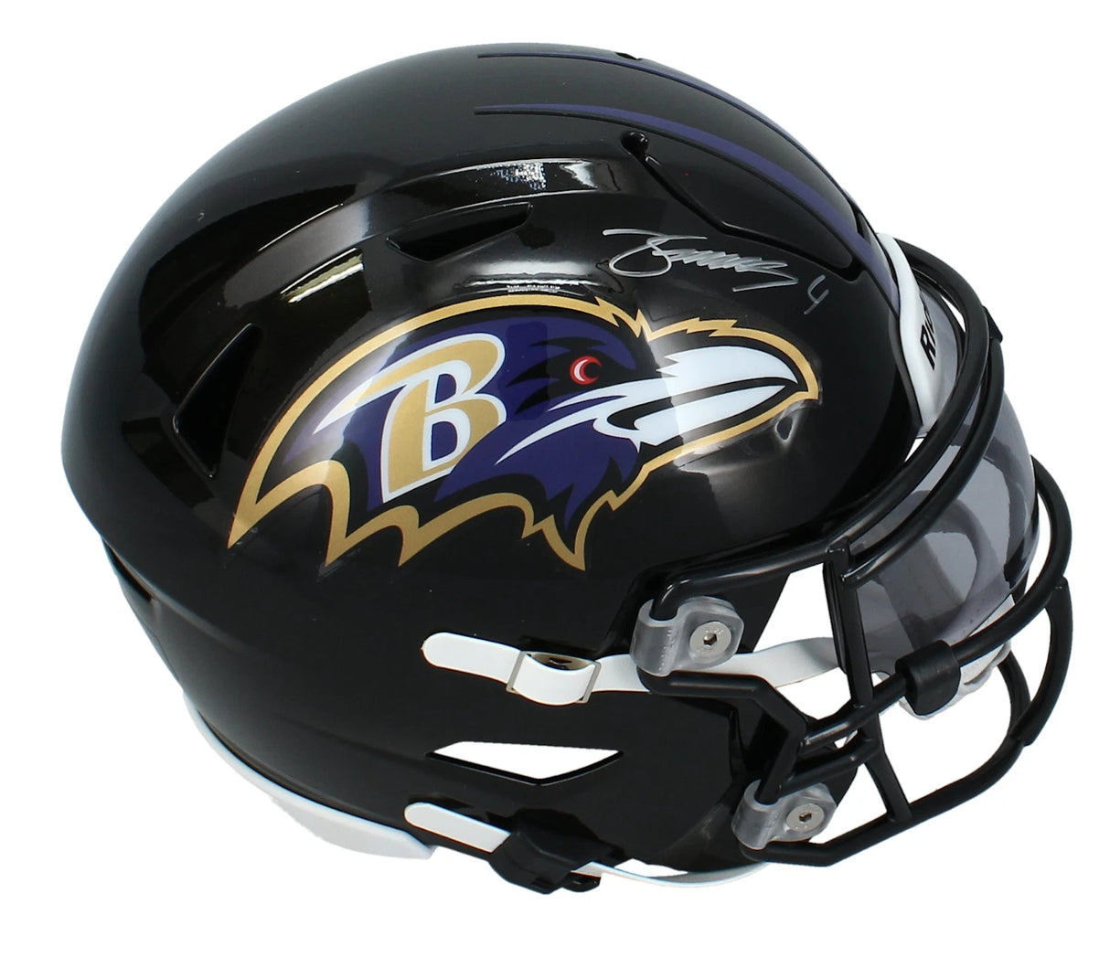 Zay Flowers Autographed Baltimore Ravens Speedflex Midi Helmet Beckett