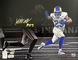 Kyren Williams Autographed Los Angeles Rams "Stiff Arm" 11" x 14" Spotlight Photograph LE 50 GDL & Beckett Witnessed