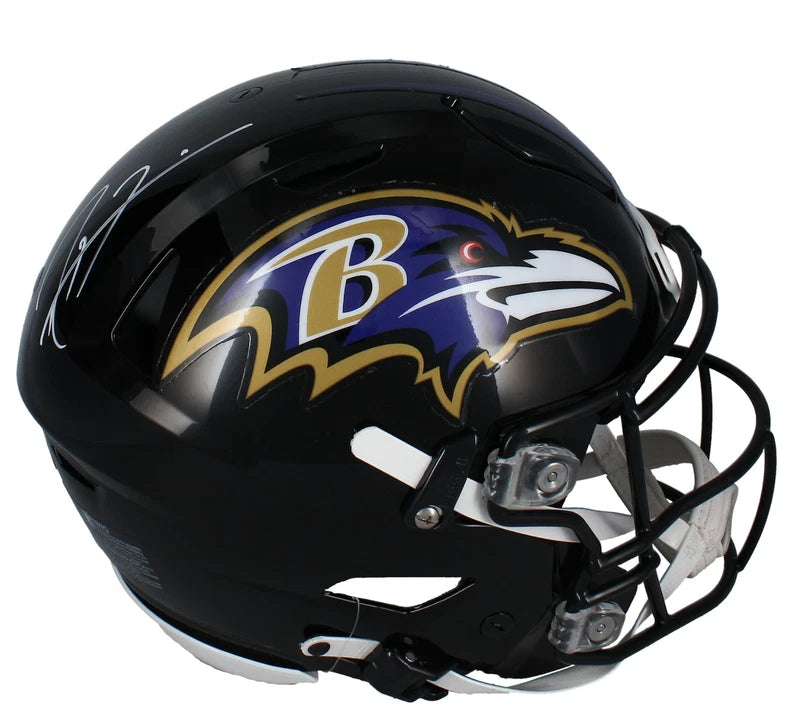 Ray Lewis Autographed Baltimore Ravens Speedflex Authentic Helmet Beckett Witnessed