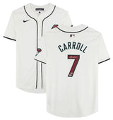 Corbin Carroll Autographed Arizona Diamondbacks White Nike Limited Jersey Fanatics
