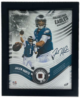 Jalen Hurts Framed Philadelphia Eagles 15" x 17" Game Used Football Collage LE 50