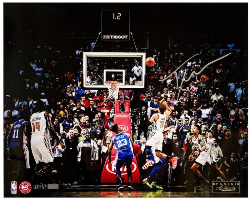 TRAE YOUNG Autographed Atlanta Hawks "Game Winner" 16" x 20" Photo PANINI LE 111