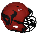 Dalton Schultz Autographed (in White) Houston Texans RAVE Speed Full Size Helmet Beckett Witnessed