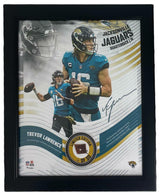 TREVOR LAWRENCE Framed Jacksonville Jaguars 15" x 17" Game Used Football Collage LE 1/50
