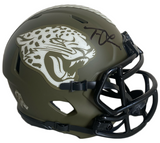Trevor Lawrence Autographed Jacksonville Jaguars 2022 Salute to Service Speed Mini Helmet Fanatics