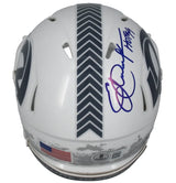 Eric Dickerson Autographed/Inscribed "HOF 99" 2024 Salute to Service Speed Mini Helmet Beckett Witnessed