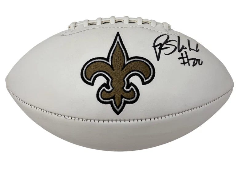 Rashid Shaheed Autographed New Orleans Saints White Panel Football Beckett Witnessed