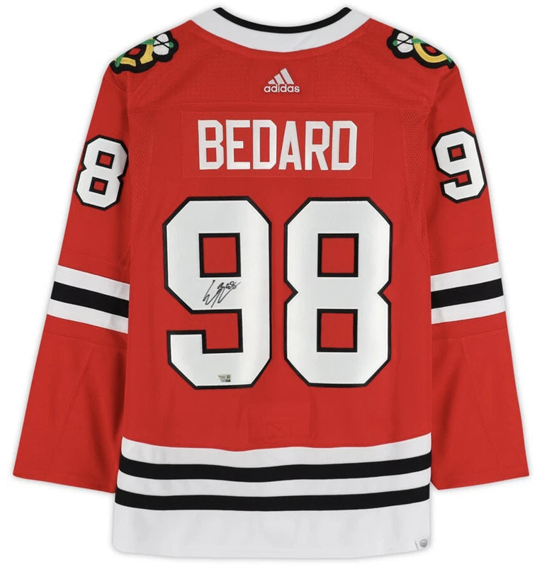 Connor Bedard Autographed Chicago Blackhawks Red Adidas Authentic Jersey Fanatics