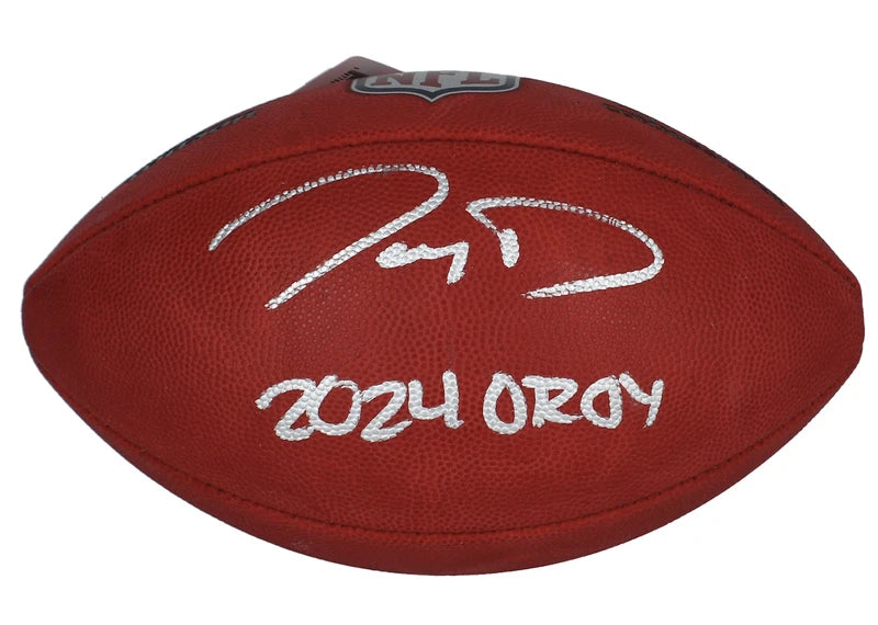 Jayden Daniels Autographed/Inscribed "2024 OROY" Authentic Duke NFL Football Fanatics