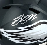 Saquon Barkley Autographed Philadelphia Eagles Super Bowl LIX Champions Logo Speed Replica Helmet Fanatics