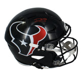 Dalton Schultz Autographed (in Red) Houston Texans 2024 Speedflex Authentic Helmet Beckett Witnessed
