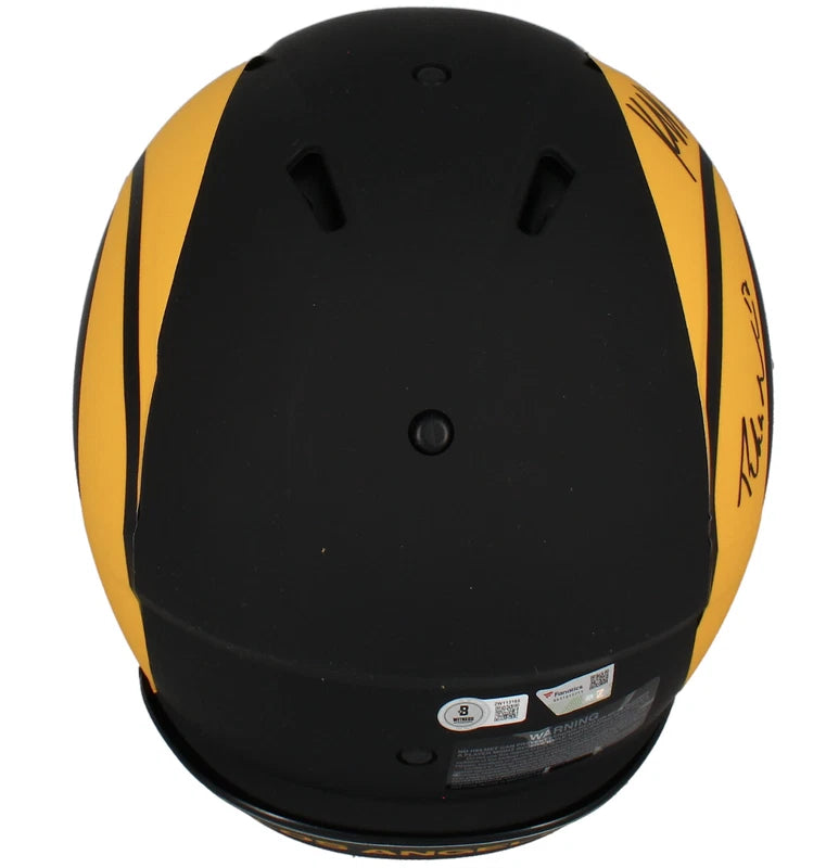 Kyren Williams/Puka Nacua Dual Autographed Los Angeles Rams Eclipse Speed Authentic Helmet Beckett/Fanatics