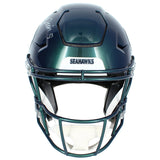 Jadarian Price Autographed Seattle Seahawks Green Chrome Rivalries Speedflex Authentic Helmet Beckett Witnessed