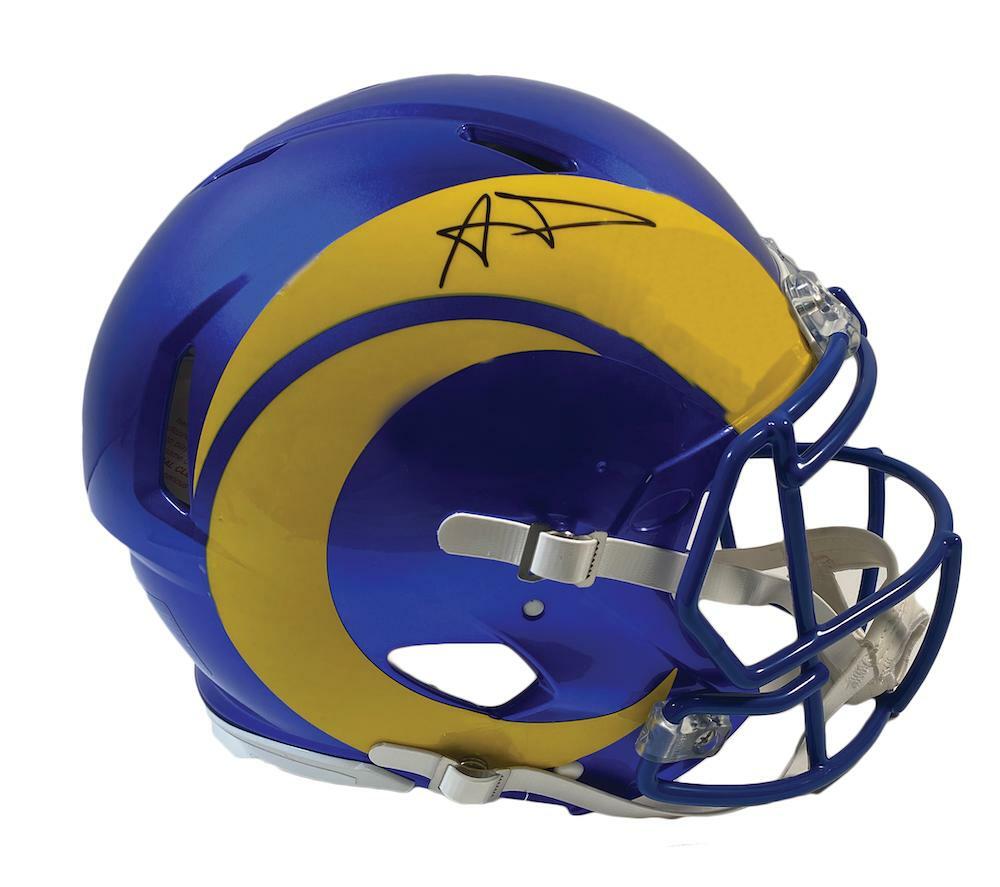 AARON DONALD Autographed Los Angeles Rams Super Bowl LVI Champions Logo Speed Authentic Helmet FANATICS