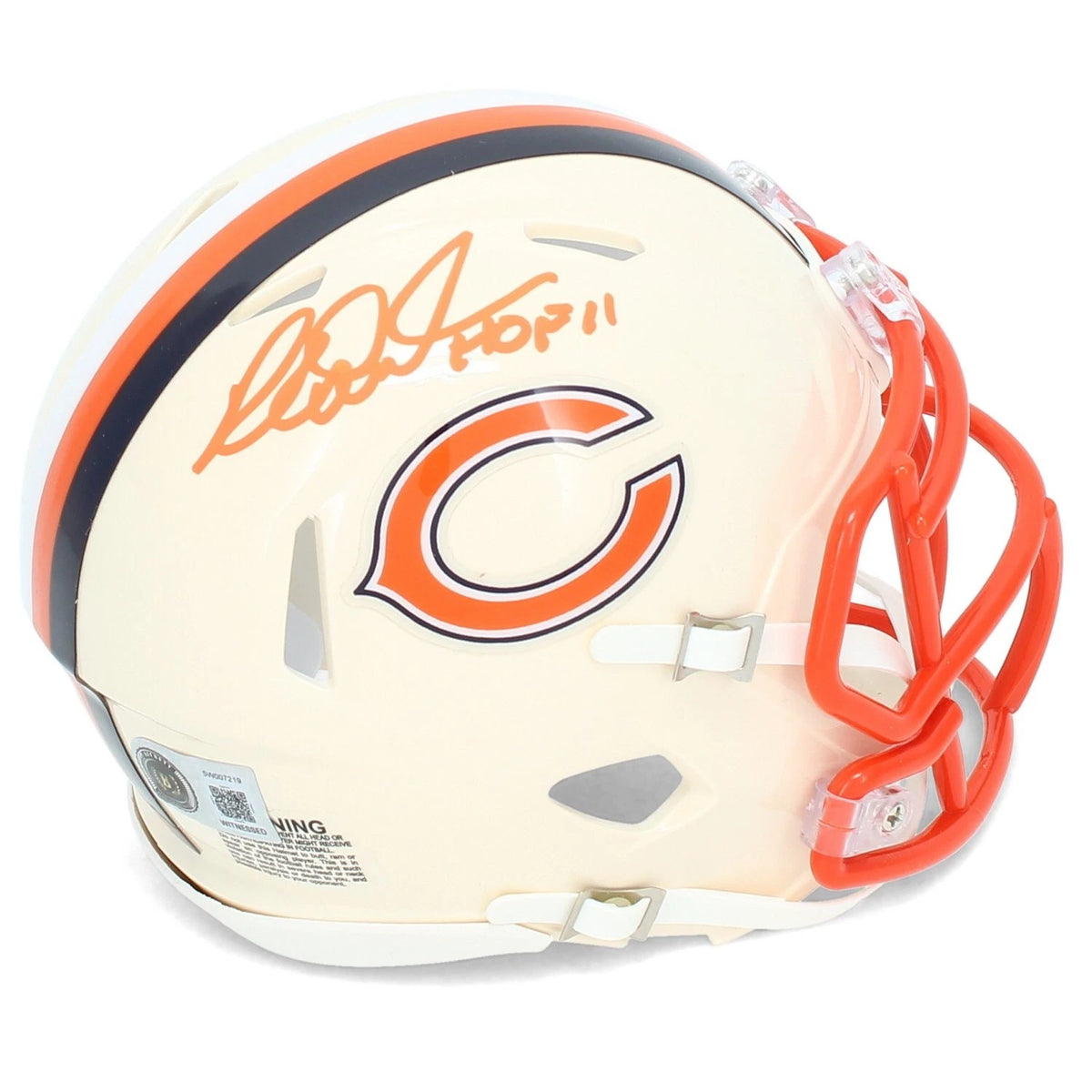 Richard Dent Autographed/Inscribed "HOF 2011" Chicago Bears RETRO Speed Mini Helmet Beckett Witnessed
