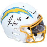 Omarion Hampton Autographed Los Angeles Chargers Speedflex Midi Helmet Beckett Witnessed