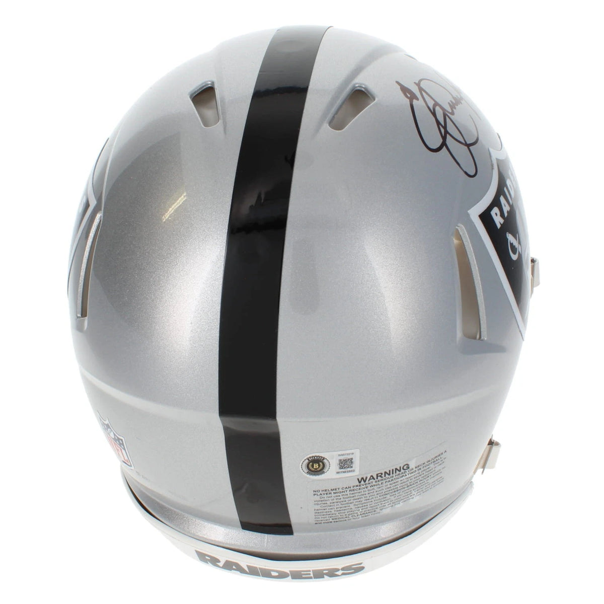 Eric Dickerson Autographed/Inscribed "HOF 99" Raiders Speed Authentic Helmet Beckett Witnessed