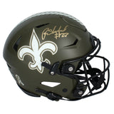 Rashid Shaheed Autographed New Orleans Saints 2022 Salute to Service Speedflex Authentic Helmet Beckett Witnessed