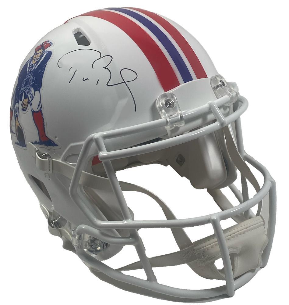Tom Brady Autographed New England Patriots Throwback Speed Authentic Helmet Fanatics