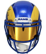 Kyren Williams Autographed Los Angeles Rams Speed Authentic Helmet with Gold Visor & 3D Bumpers Beckett Witnessed