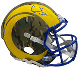 COOPER KUPP Autographed Los Angeles Rams Camo Speed Full Size Helmet FANATICS